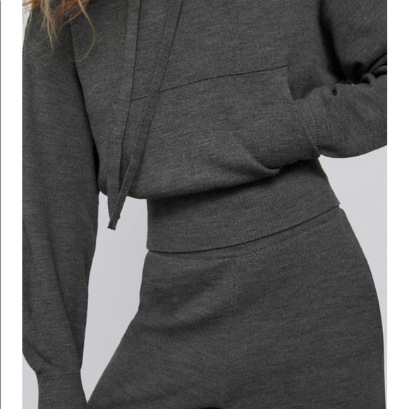 ZARA Hooded Crop Kangaroo Sweatshirt Hoodie M - Picture 4 of 15